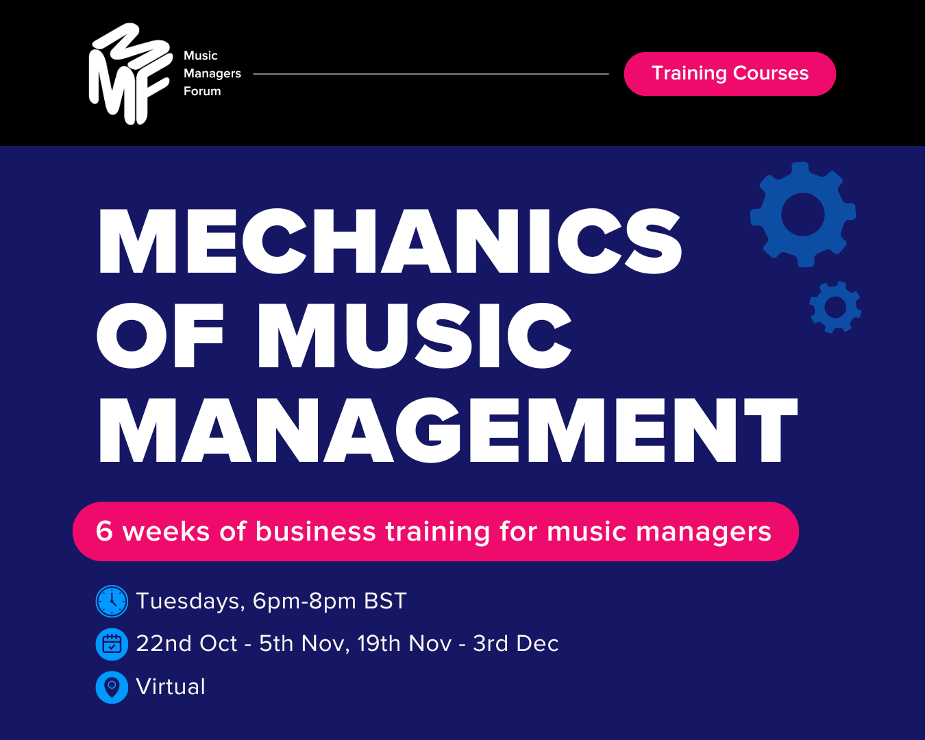 Mechanics of Music Management Training (Online)