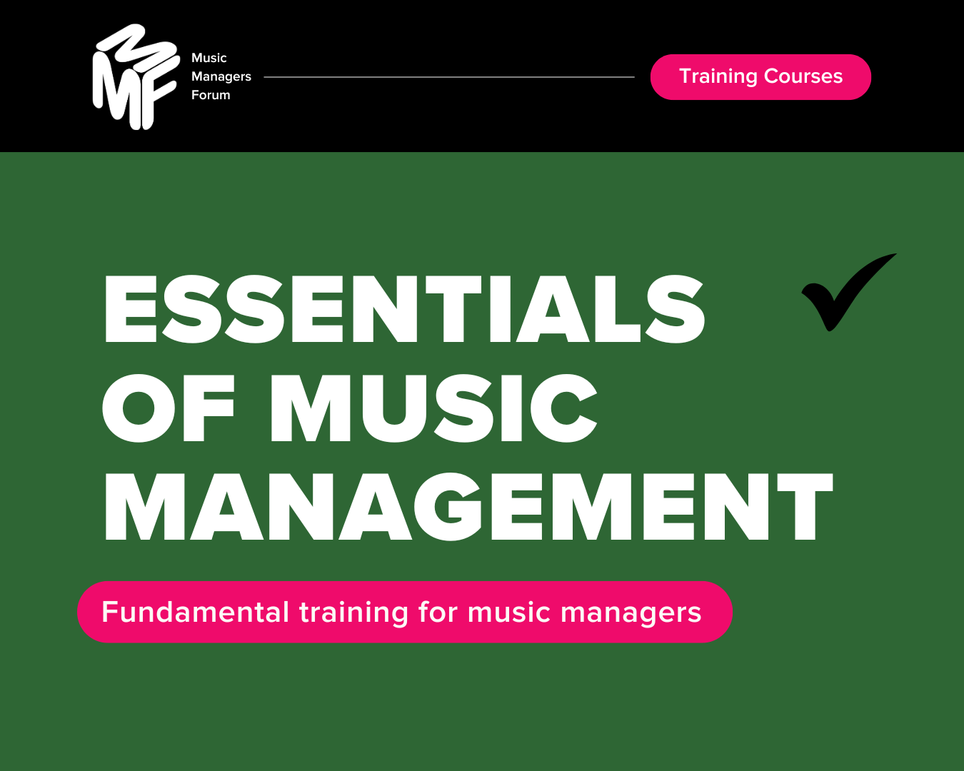Essentials of Music Management Training