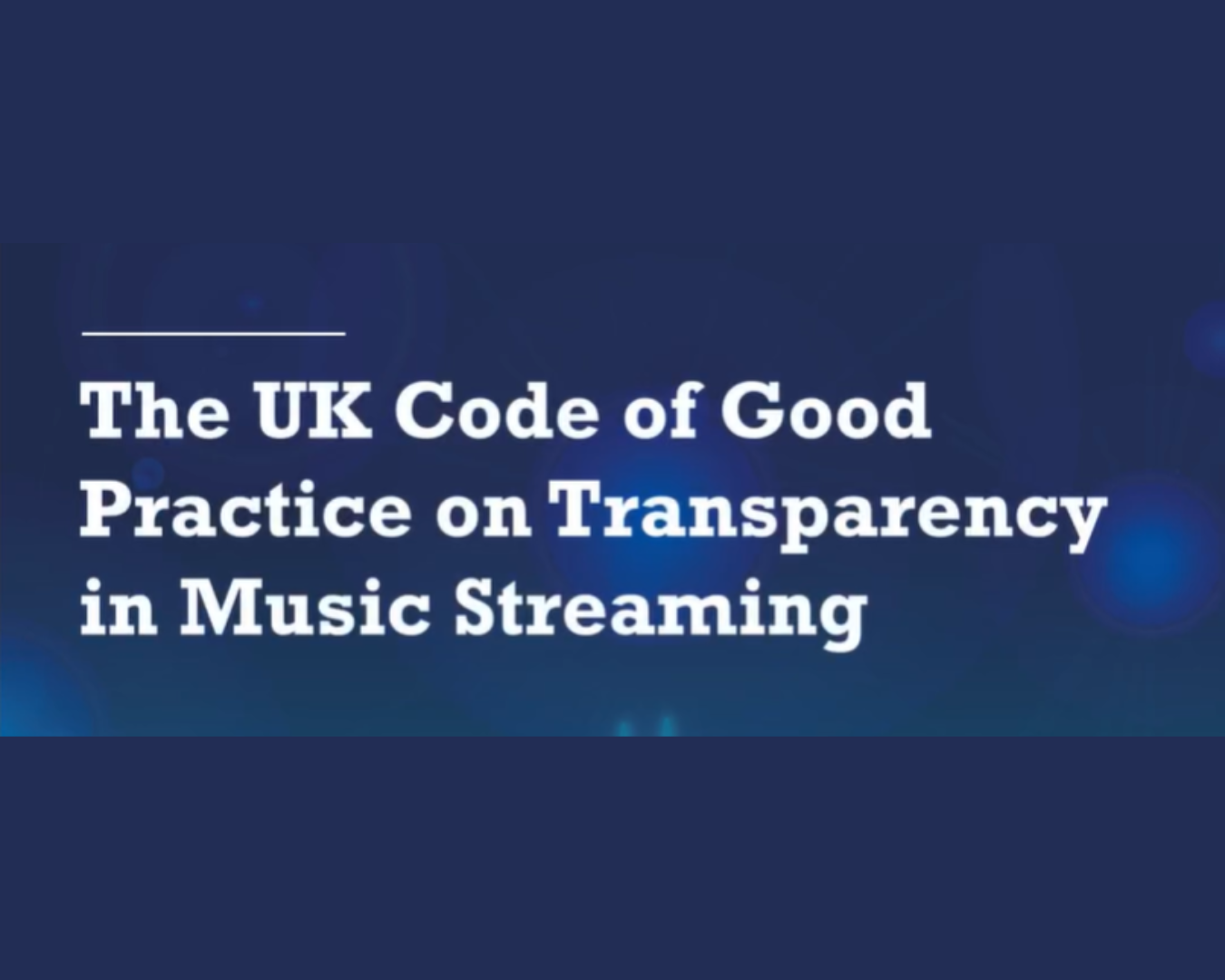UK Voluntary Code of Good Practice on Transparency in Music Streaming
